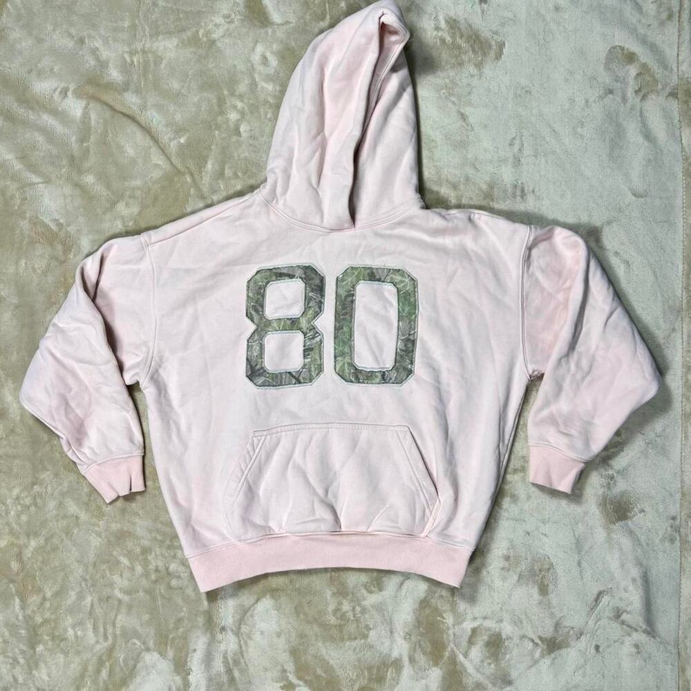 PacSun Camo Applique 80 Hoodie in pink, women’s size Medium.